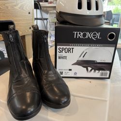 Riding Boots & Helmet 