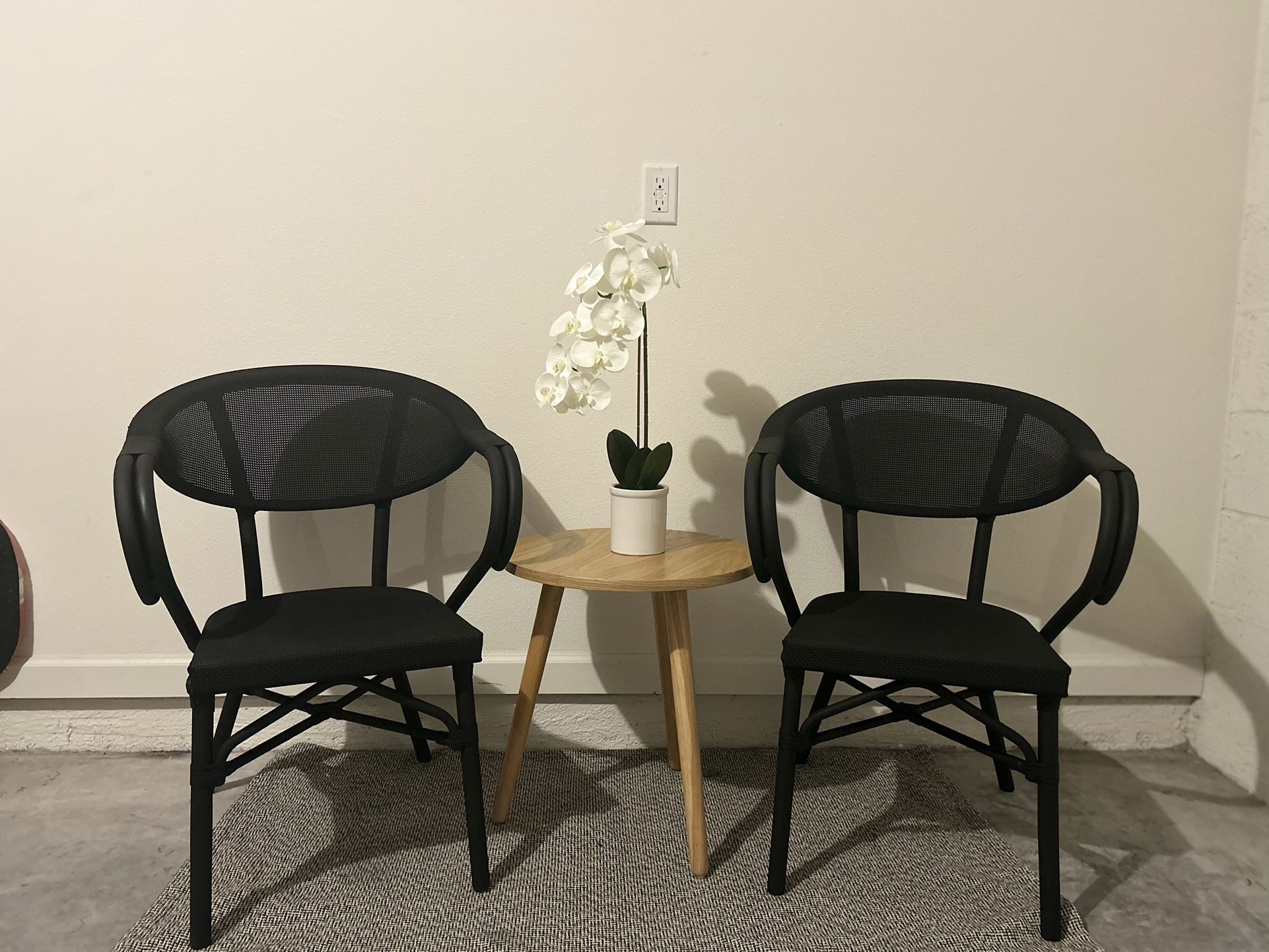 Set Of Two Black Chairs