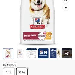Hills Science Diet Dog Food. 35 LBS