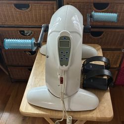 Mini Exercise Bike, Under Desk Bike Pedal Exerciser Portable Foot Cycle Arm & Leg Peddler Machine with LCD Remote Screen Display  