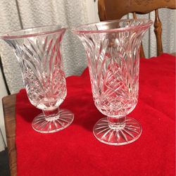 Vintage Lead Crystal Cristel De Plomb  Pedestal Vase