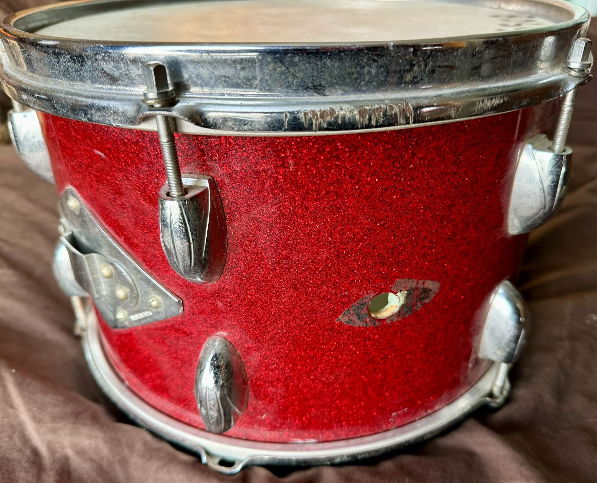 M.I.J. tom drum. Red Sparkle. 8 X 12