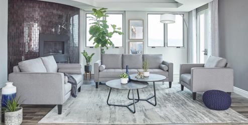 Charcoal Grey 2 piece living room set