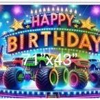 Monster Truck Fabric Backdrop