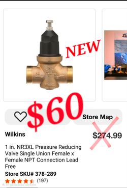 Zurn Wilkins 1” Pressure Reducing Valve NR3XL – New