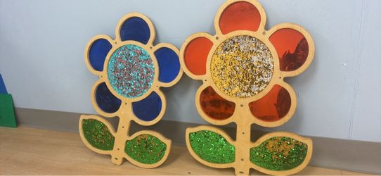 Sensory Wall Panels 🌼 Mirror + Sequin Flowers