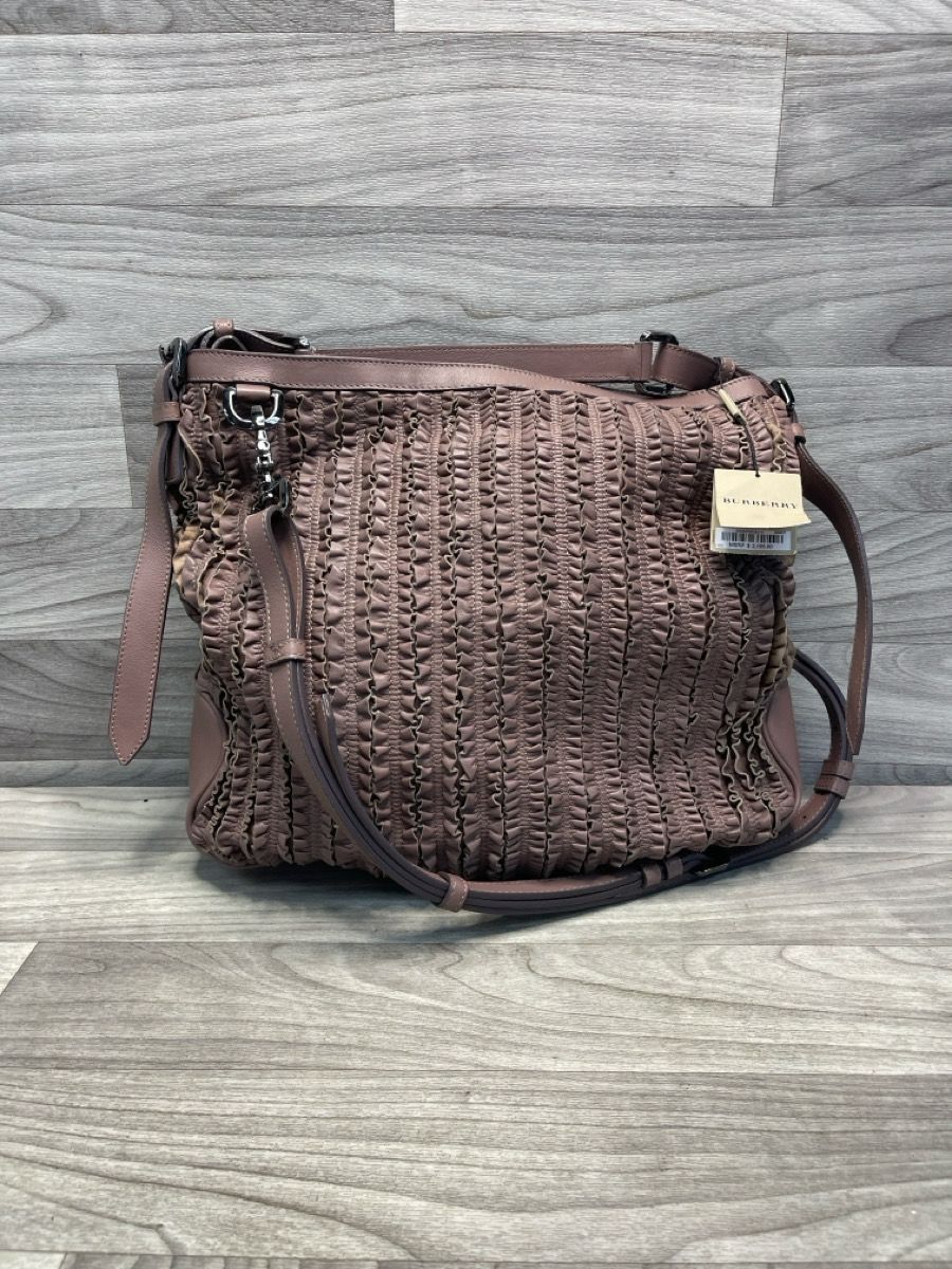 Burberry Lowry Ruffle Leather Shoulder Bag (172698-1)