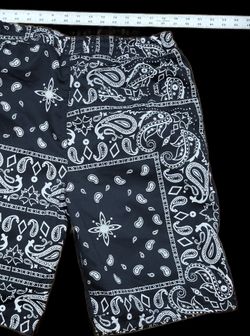 Bleecker & Mercer men's Black Paisley Shorts Large 