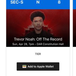 Trevor Noah Tickets - 4 Tickets Available - Tonight April 28