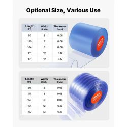 ❤️🔥 VEVOR transparent PVC strip curtain,
