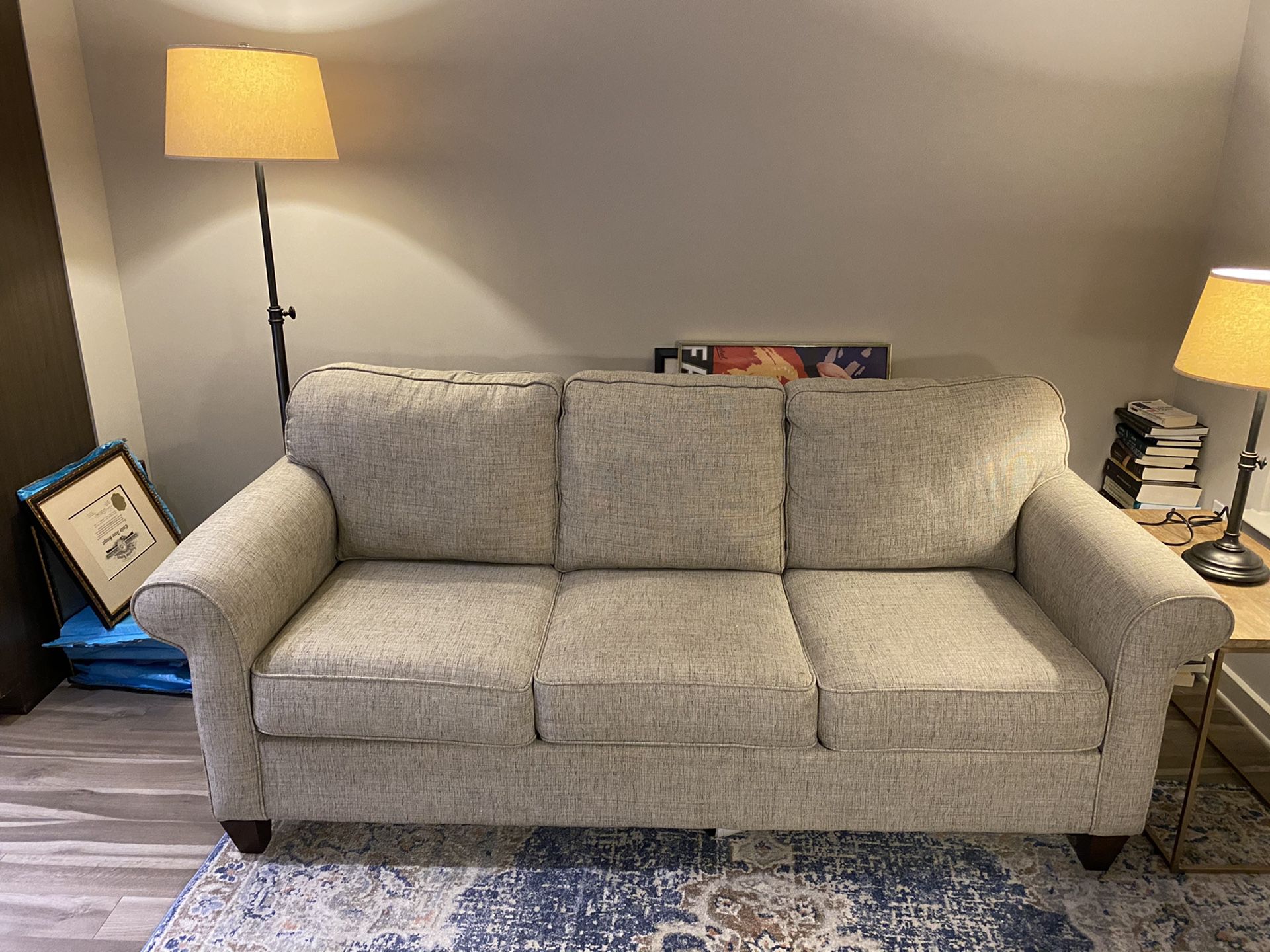 Light Grey Pull-Out Couch