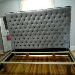 Grey King bed Frame