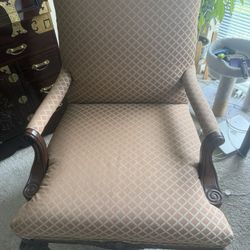 Antique Chippendale Hickory Hill Arm Chair 
