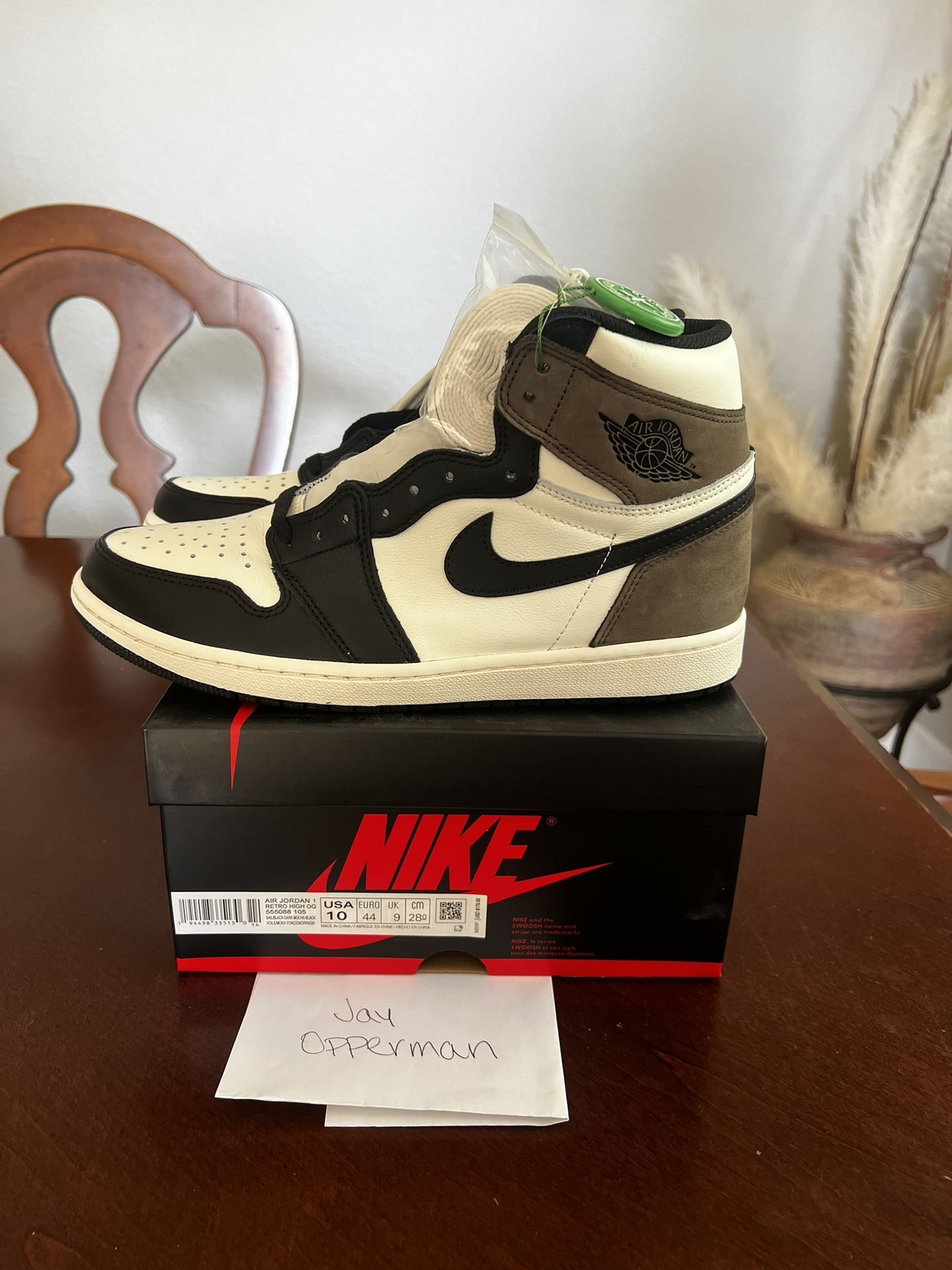 Jordan 1 Og High Mocha Sz 10