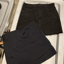 black mini skirts