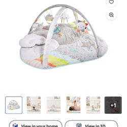 Skip Hop Baby Tummy Time Mat, 3-in-1 Activity Play Gym, Age 0+, Silver Lining Cloud, Grey