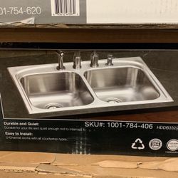 Elkay Pergola Double Bowl Kitchen Sink 33”x 22”x 9”