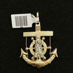 14k Anchor Pendant 