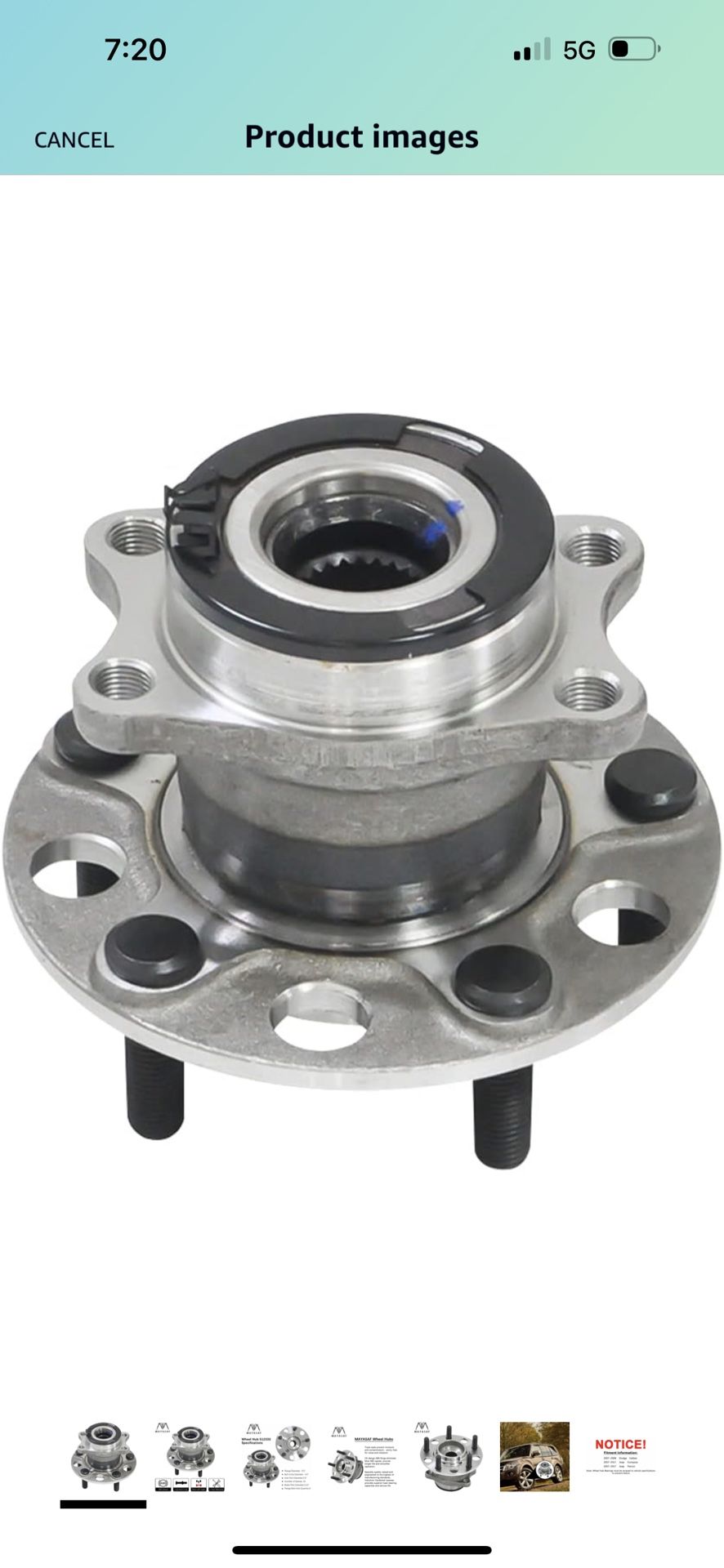 MAYASAF 512333 [1 Pcs, 4X4 4WD Only] Rear Wheel Hub Bearing Assembly for Dodge 2007-2008 Caliber, for Jeep 2007-2017 Compass/2007-2017 Patriot