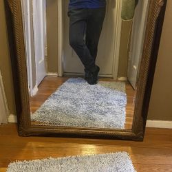 Ornate Gold and Black Framed Mirror