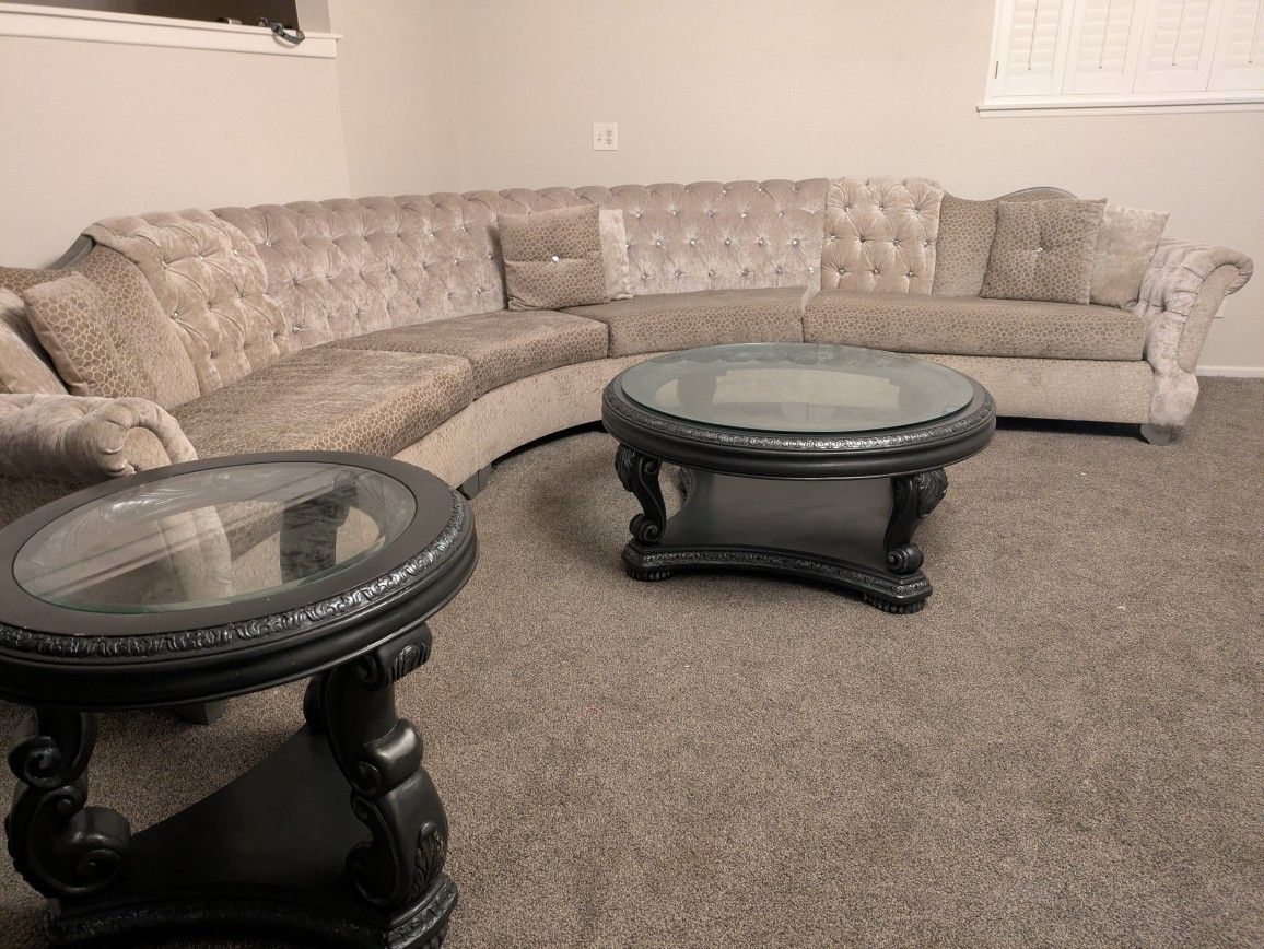 Living Room Set, Sectional And Coffee Table Set