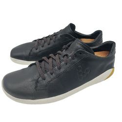 VIVOBAREFOOT 'Geo Court III' Mens EU 44/US 11 Minimalist Black Leather Sneakers