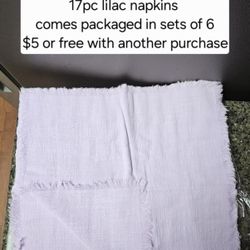 17 Pc Lilac Napkins