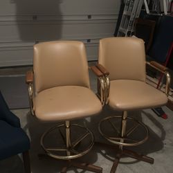 Golden Swivel Bar Stools 