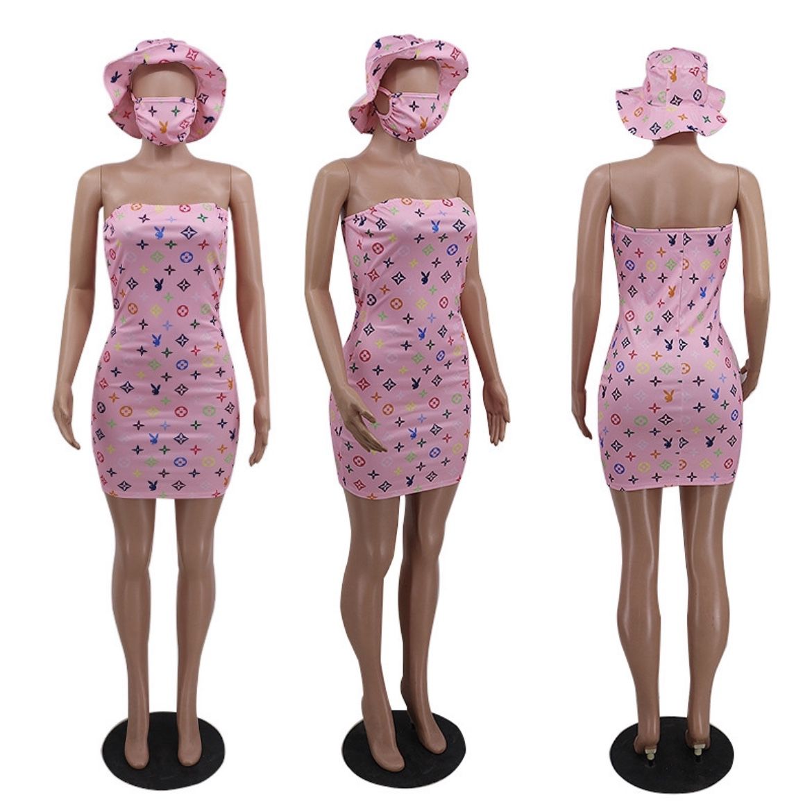 SALE Designer Playboy Bunny Pink Dress - Medium