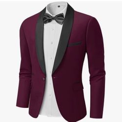 Medium brand new Men Casual Blazer One Button Shawl Lapel Jacket, Lightweight Coats