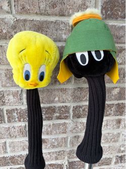Vintage Looney Tunes Golf Head Cover Set – Tweety & Marvin the Martian