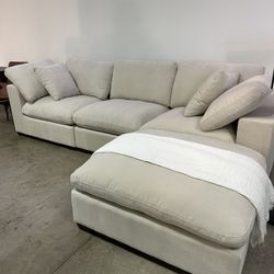 Cloud Modular Plush Sectional Sofa Chaise — FREE Delivery  