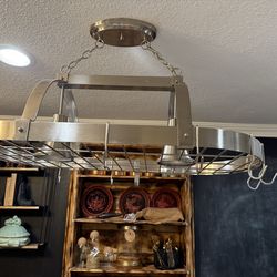 Brushed Nickel Potrack with 2 Downlights