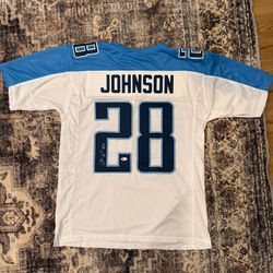 Signed Chris Johnson CJ2K Titans Jersey - Beckett Authenticated