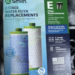 A-O Smith 2 Stage Water Filter Replacement Cartridges