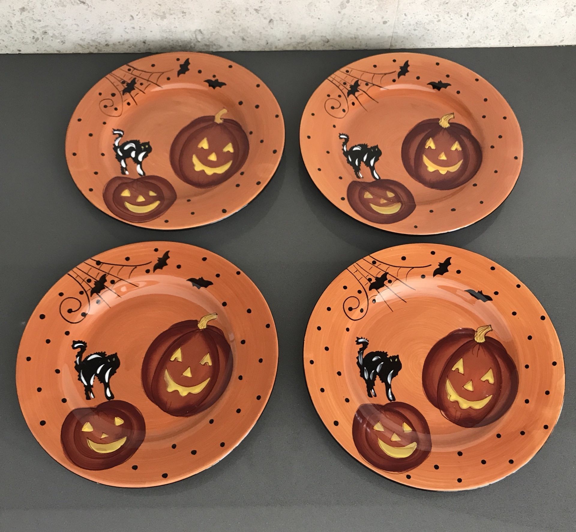4 Laurie Gates Ware Halloween Plates