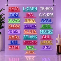 Peptide wall decor LED signs