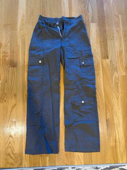 Dark Gray Cargo Pants with Multiple Pockets size 26
