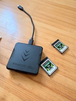2x CFExpress Type B 1TB  cards + Prograde Reader for Digital Camera