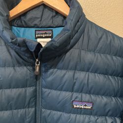 Patagonia Down Puffer Insulated Sweater Jacket Blue Men’s Size L Large XL