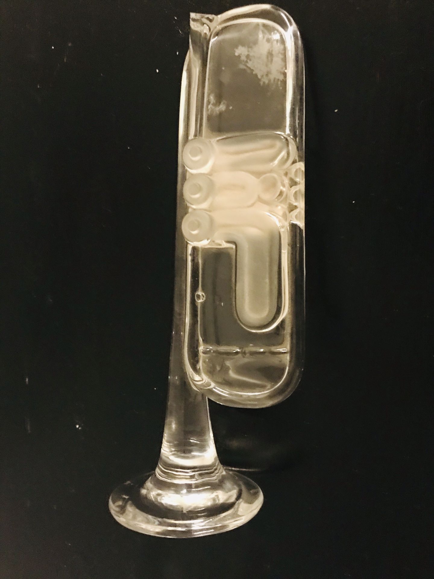 One of a Kind Solid Glass Music Instrument Piece