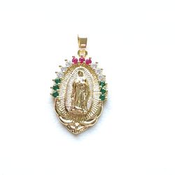 Pendant Virgen De Guadalupe Gold Plated 