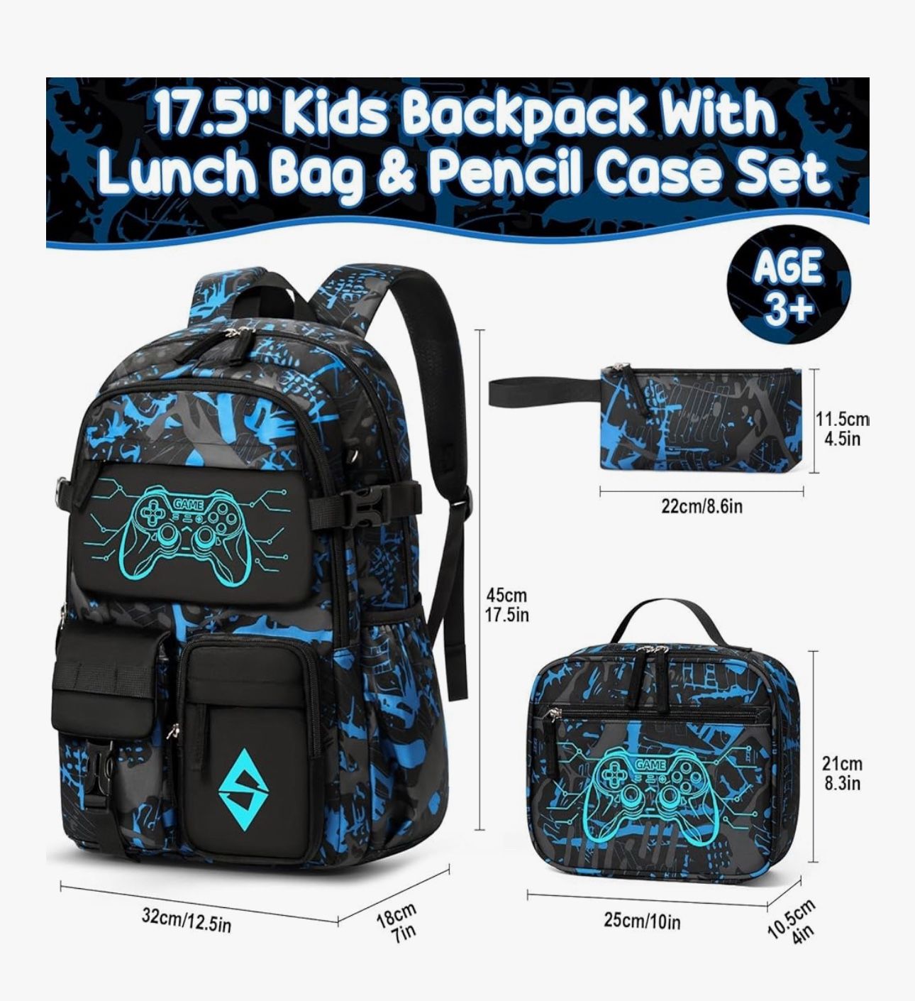 Fimibuke Backpack for School Boys, 3 PCS Cool ….
