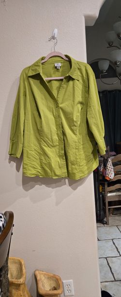 Green Blouse Shirt