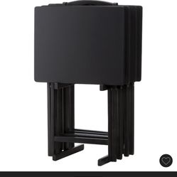 *FIRM* 4 TV Trays With Stand 