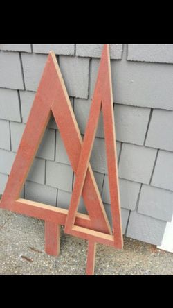 Rustic reclaimed wood trees - modern art