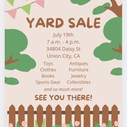MEGA Yard Sale – Deals You Can’t Miss! | Sat, July 19th in Union City