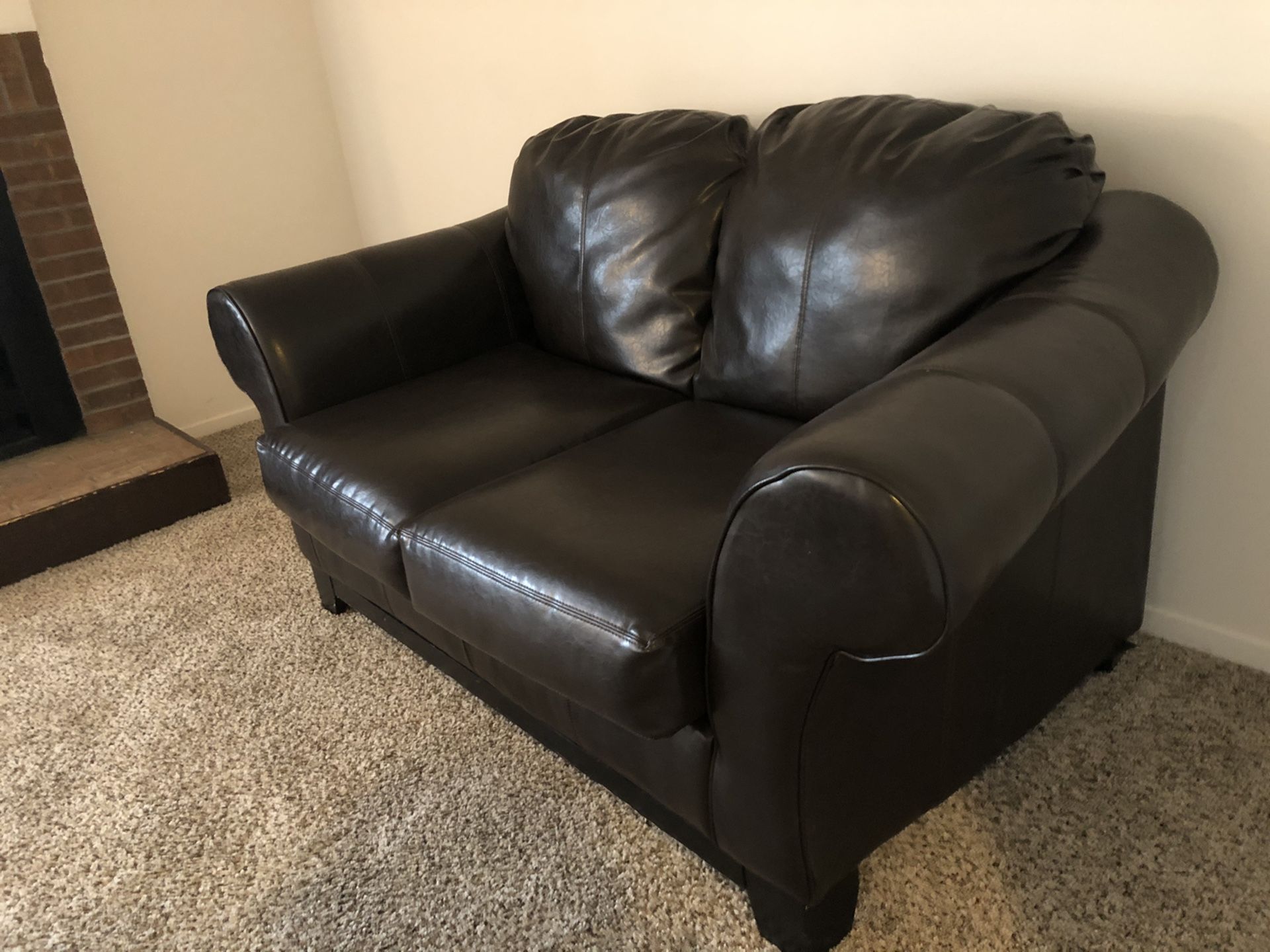 Chocolate brown Leather couches