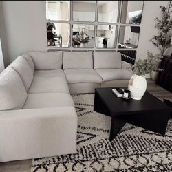 LUXURIOUS BRAND NEW BEIGE MODULAR SECTIONAL SAME DAY DELIVERY 