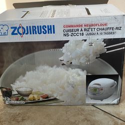 Zojirushi NS-ZCC18 Neuro Fuzzy Rice Cooker & Warmer, 10 Cup, Premium White,  Made in Japan